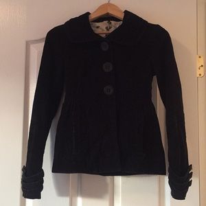Divided by H&M black corduroy jacket blazer sz 2